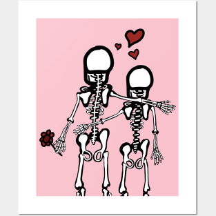 Skeleton Love Posters and Art